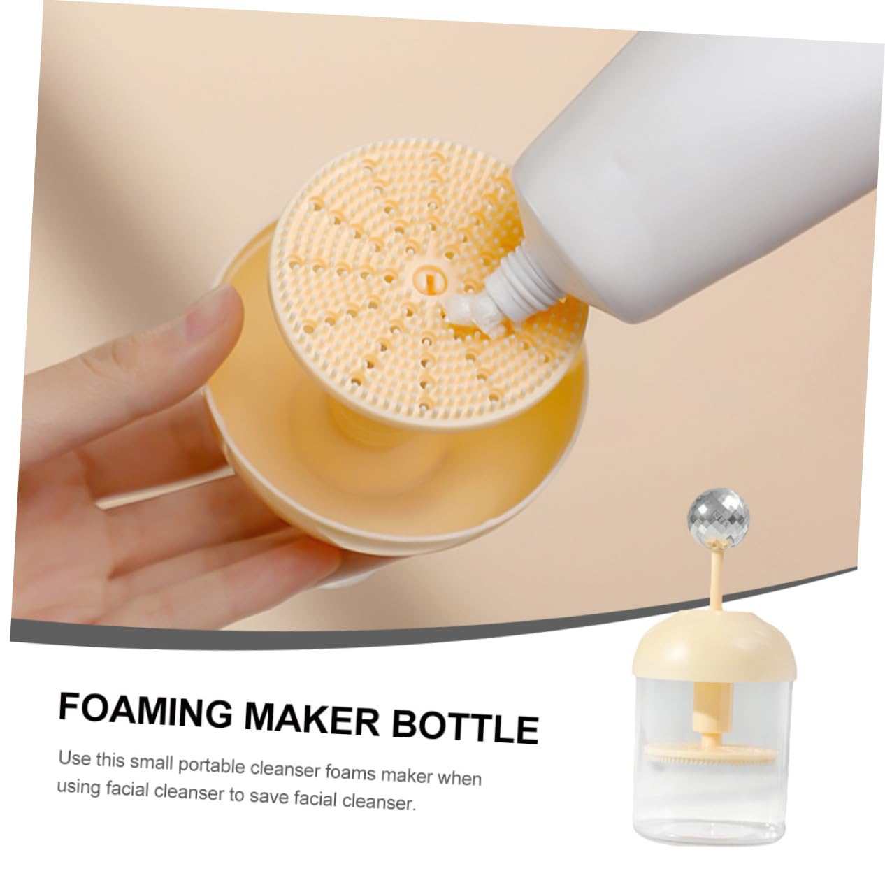 Portable Manual Foam Pump for Face Wash & Shampoo - Travel-Friendly Cleansing Gel Foamer | Perfect for Skincare Routine & On-The-Go Use
