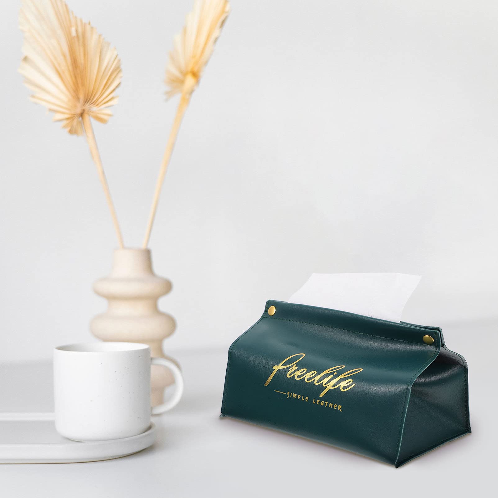 Healifty 1Pc Multipurpose Paper Towel Holder - Desktop Tissue Box Organizer, PU Leather Napkin Storage Container for Car, Home & Office Decor | Perfect for Kitchen, Bathroom, Dorm and Vehicle Use