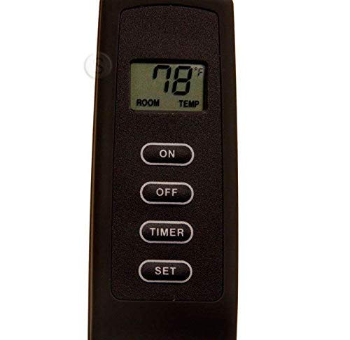 SkyTech SKY-1420T/LCD-A Fireplace Remote Control - Black | Compatible with Electric Fireplaces | Easy Temperature & Flame Adjustment for Cozy Home Ambiance