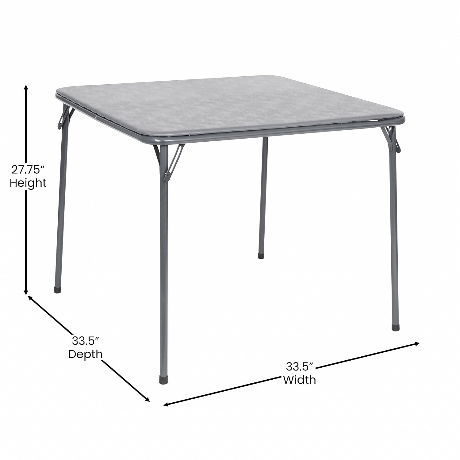 Flash Furniture Madison 5-Piece Folding Card Table and Chairs Set - Portable Indoor/Outdoor Event Furniture for Parties, Picnics & Game Nights (Gray)