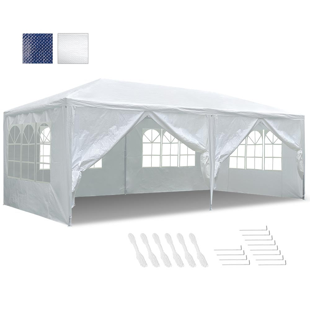 10x20 Wedding Party Tent with 6 Sidewalls & Screen - Outdoor Canopy for Events, Receptions, and Gatherings - TheLAShop