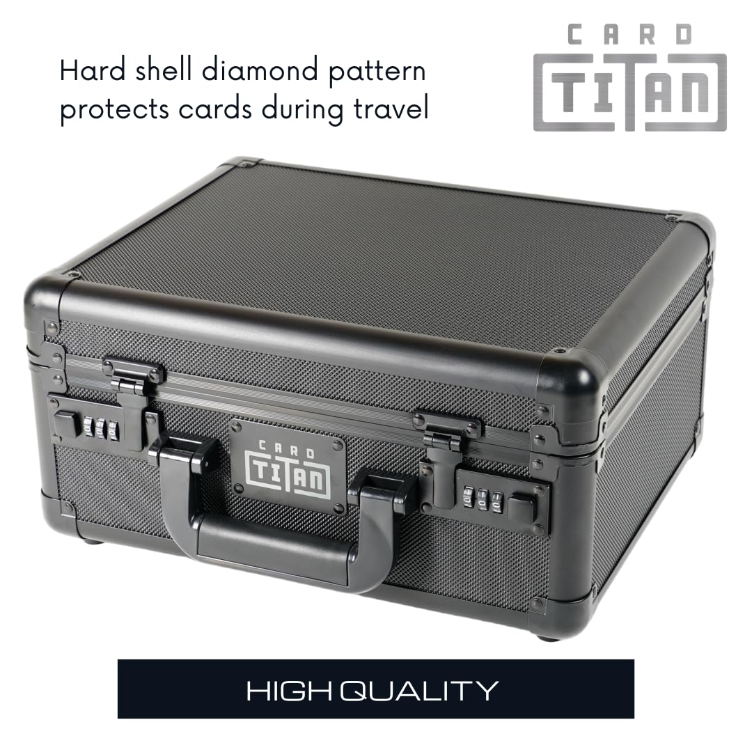 Premium Lockable Trading Card Case - Holds 345 Top Loaders - Laser Cut Foam Interior for Sports Cards - Secure Storage for Collectors