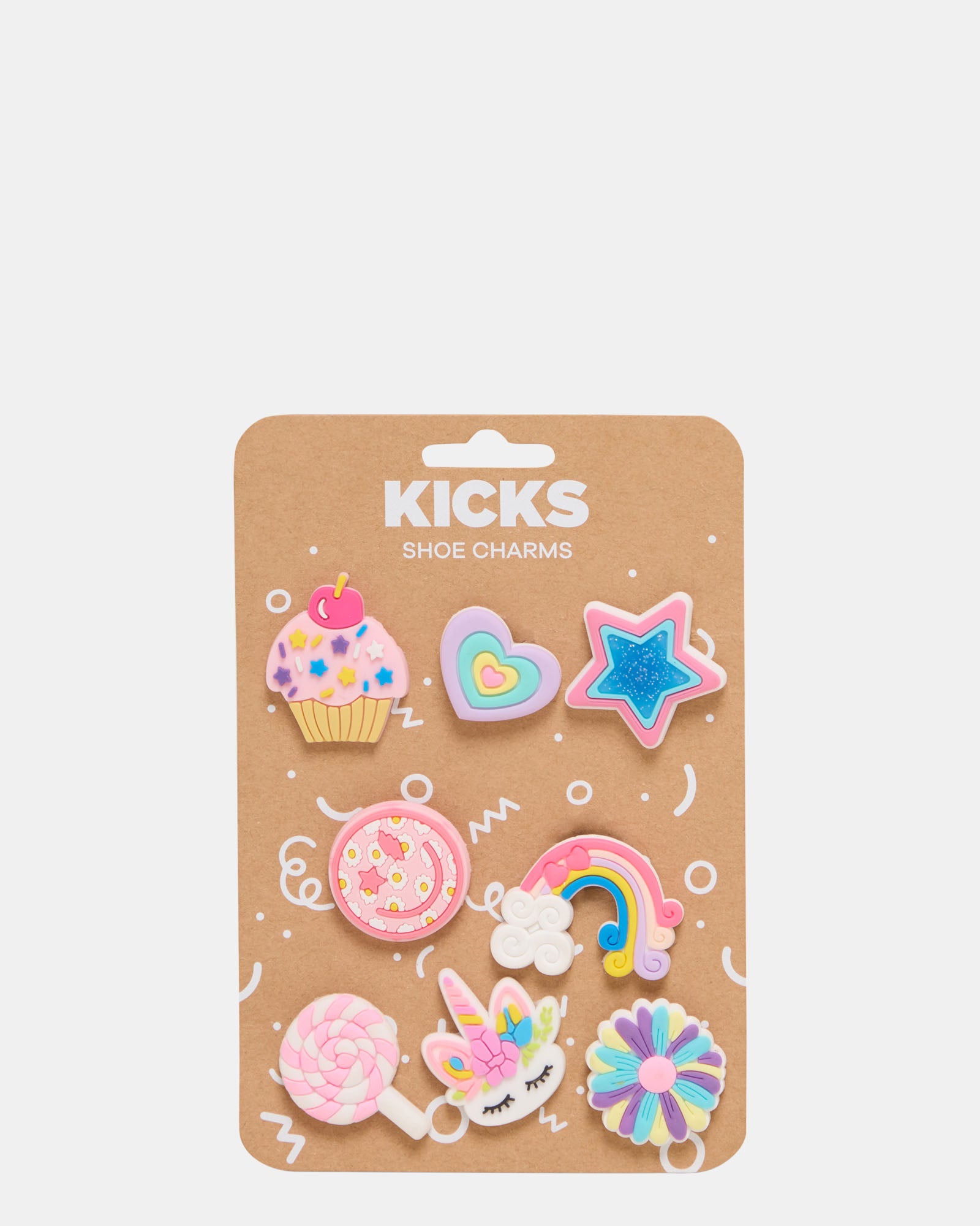 8 Pack Shoe Charms - Cute Candy Pink Multi-Colored Shoe Accessories for Sneakers, Crocs & Sandals | Perfect for DIY Fashion, Gifts & Kids' Shoes