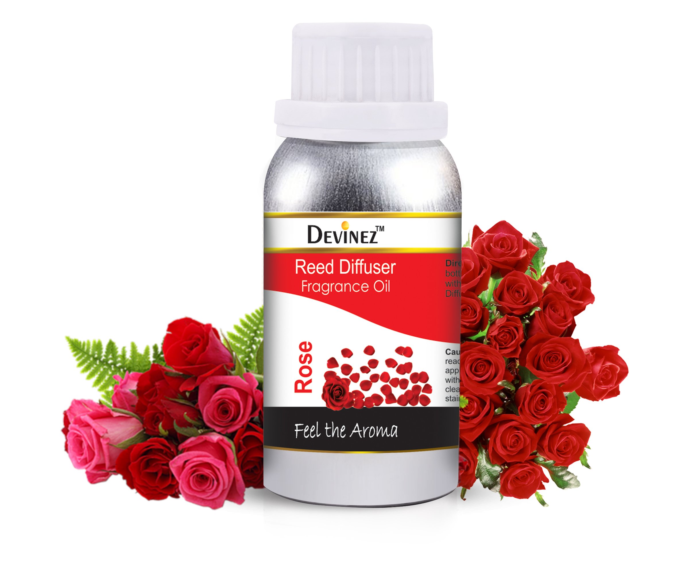 Devinez Rose Reed Diffuser Fragrance Oil - 250ml | Long-Lasting Aromatherapy for Home, Office & Spa | Floral Scent for Relaxation & Stress Relief