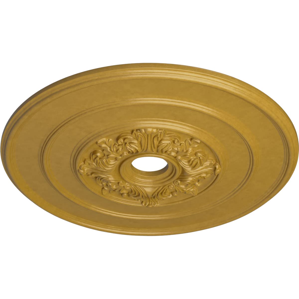 Ekena Millwork CM26TAIGS 26 Inch Traditional Ceiling Medallion with Acanthus Leaves - Hand-Painted Iridescent Gold Finish - 26