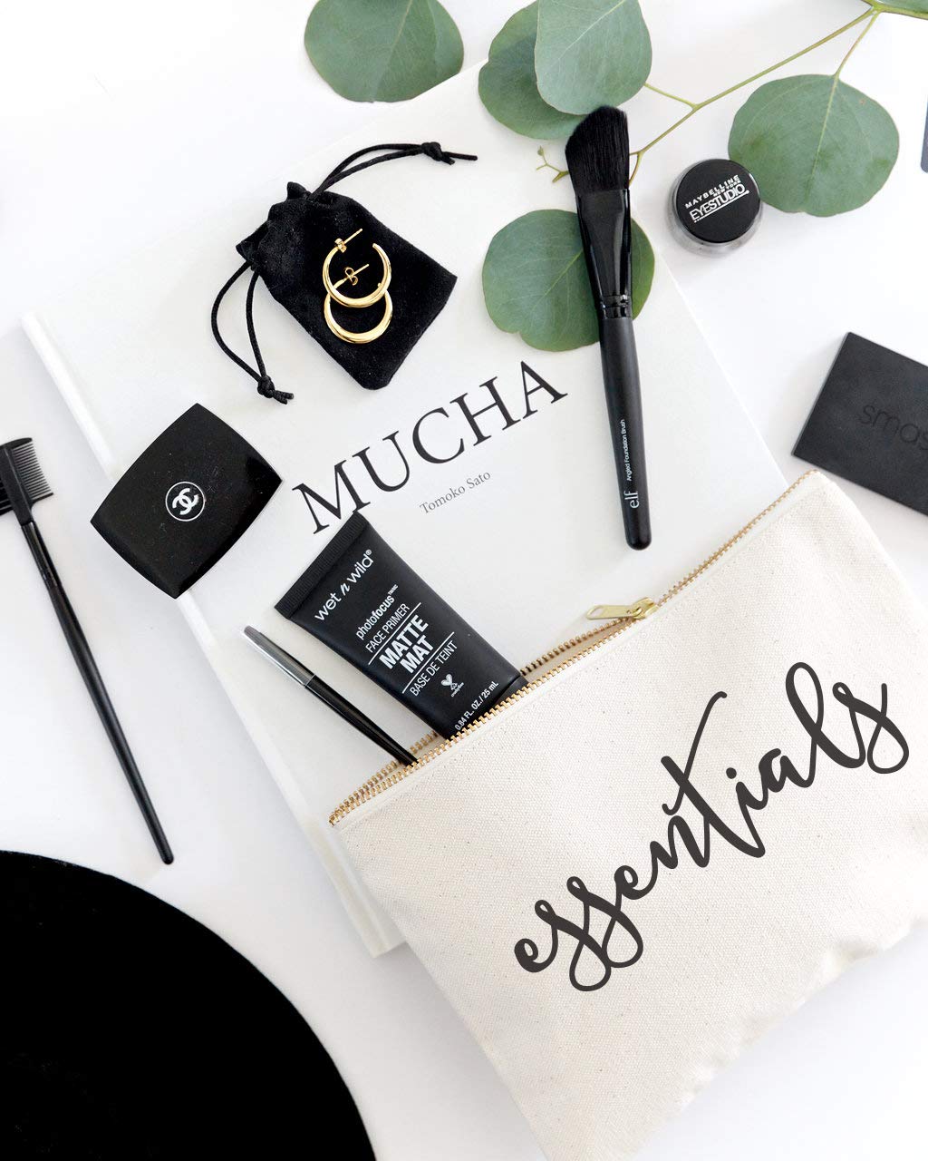 Premium Cotton & Canvas Cosmetic Bag - Waterproof Travel Makeup Pouch for Women | Perfect for Toiletry Organizer, Gym Essentials & Weekend Getaways
