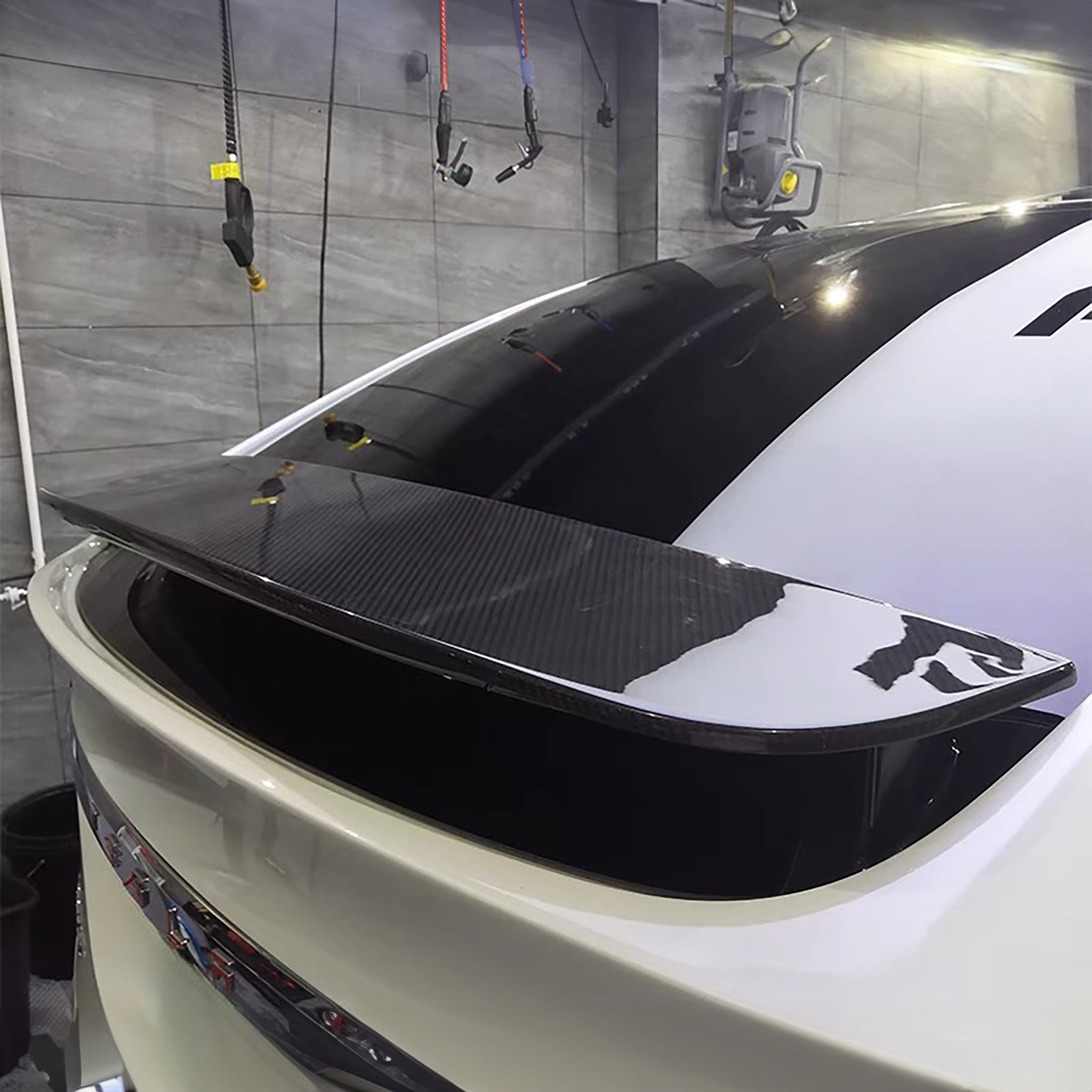 Premium Real Carbon Fiber Model X Wing Spoiler Overlay for Tesla 2016-2025 | High-Performance Rear Spoiler for Enhanced Aerodynamics & Sporty Look | Perfect for Car Enthusiasts & Street Racing