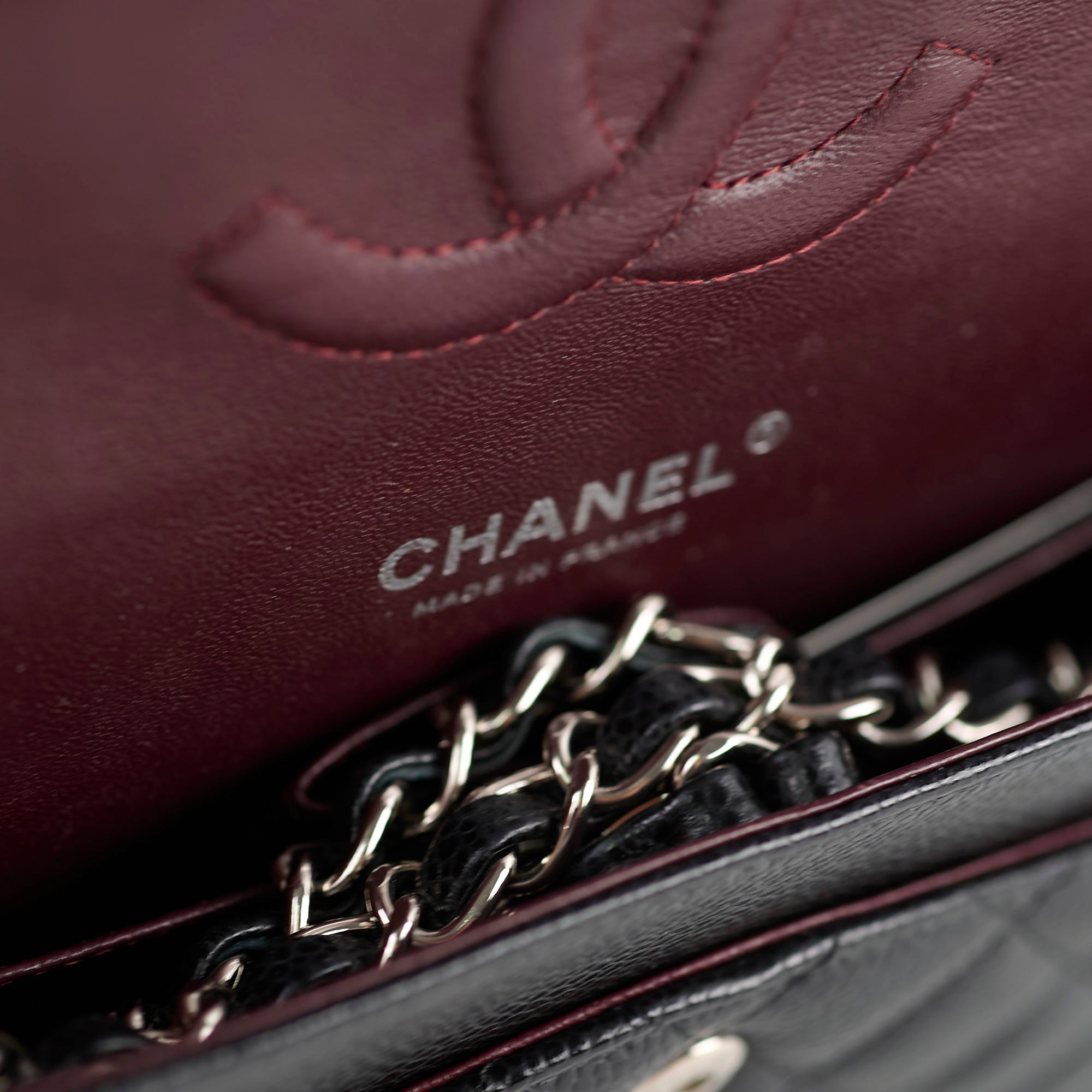 Chanel Classic Flap Bag Medium/Large Size Black Caviar Leather 29 Series - Luxury Handbag for Women, Perfect for Parties, Dating & Special Occasions