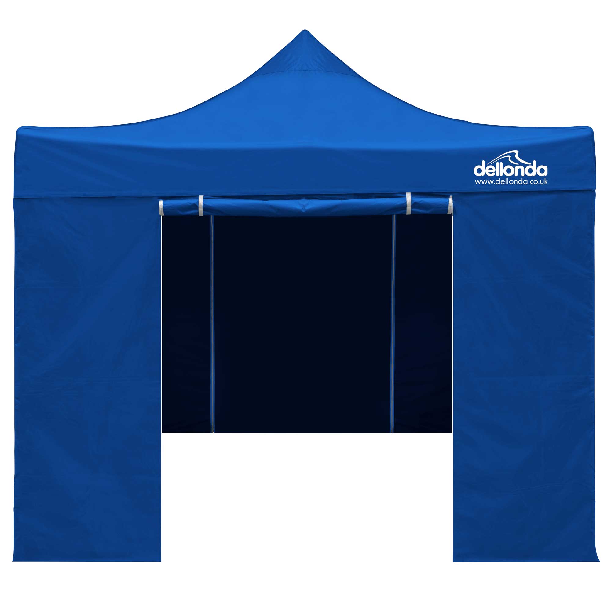 Premium 2x2m Pop Up Gazebo with Waterproof Side Walls, Carry Bag, Stakes & Weight Bags - Portable Outdoor Canopy for Camping, Beach, Picnics & Backyard Parties (Blue, DG161)