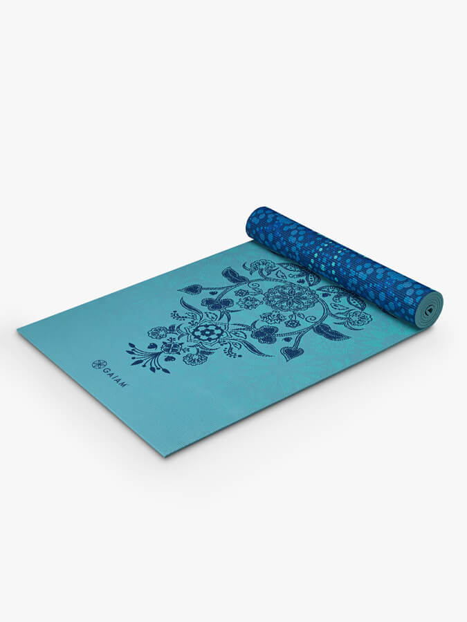 Gaiam Reversible Mystic Sky Yoga Mat 6mm - Non-Slip Eco-Friendly Exercise Mat for Yoga, Pilates & Home Workouts - Perfect for Studios, Gyms & Outdoor Use