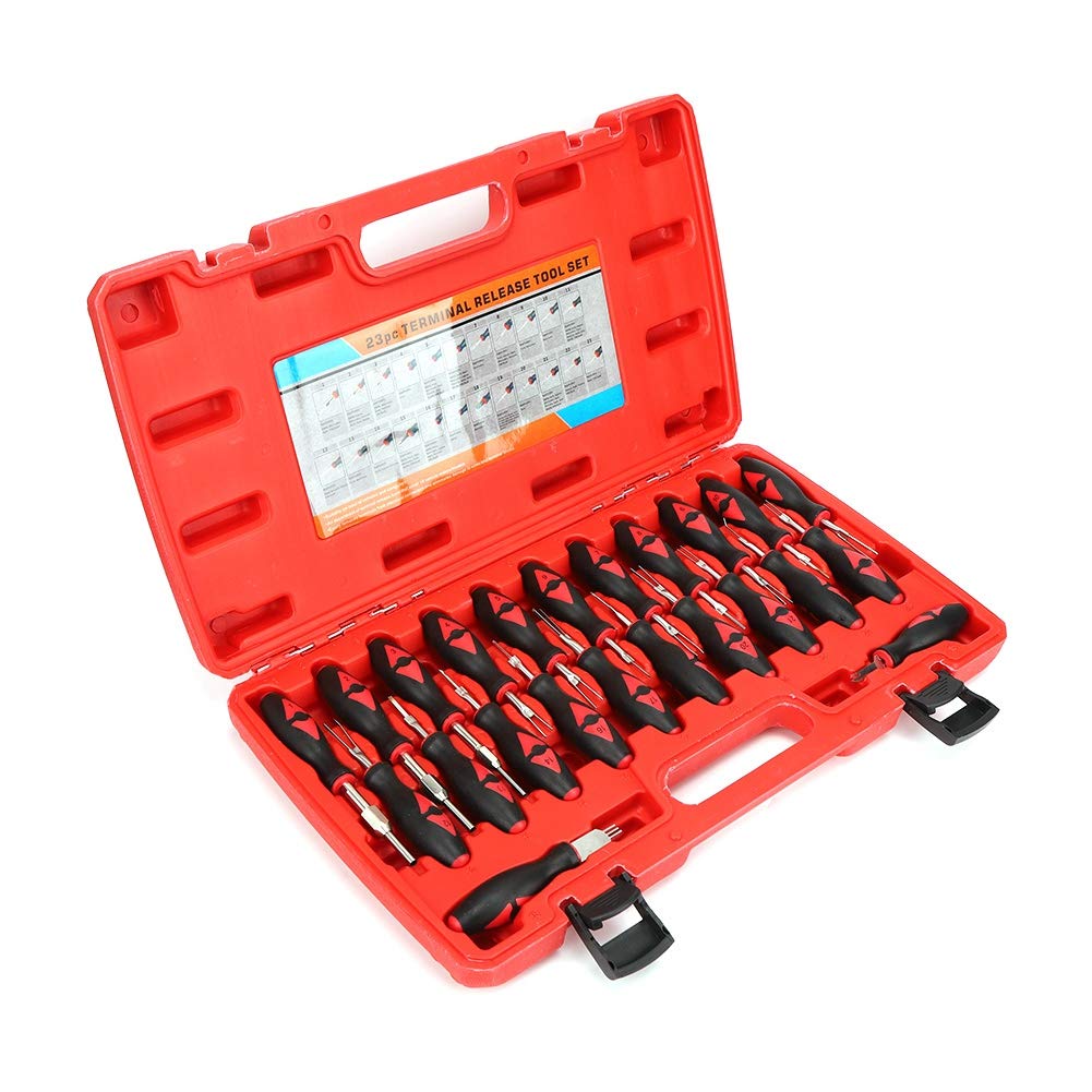 23PCS Universal Automotive Wire Terminal Removal Tool Kit - Connector Pin Extractor & Release Kit for Car, Truck, RV Wiring Repair - Ideal for Mechanics & DIY Auto Electrical Work