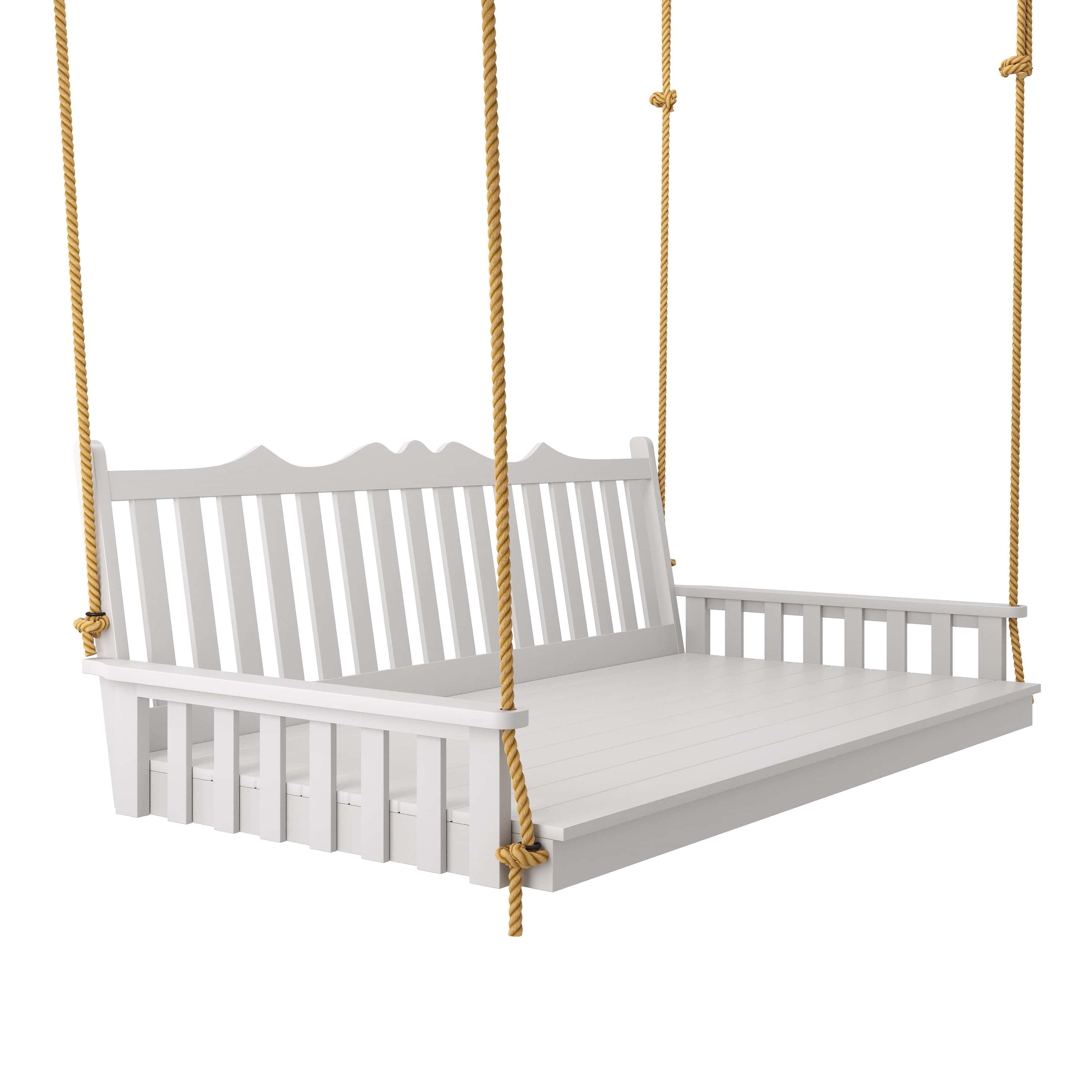 Keystone Amish Co. York Porch Swing Bed - Handcrafted Cedar Wood Outdoor Hanging Daybed for Patio, Garden, and Backyard Relaxation