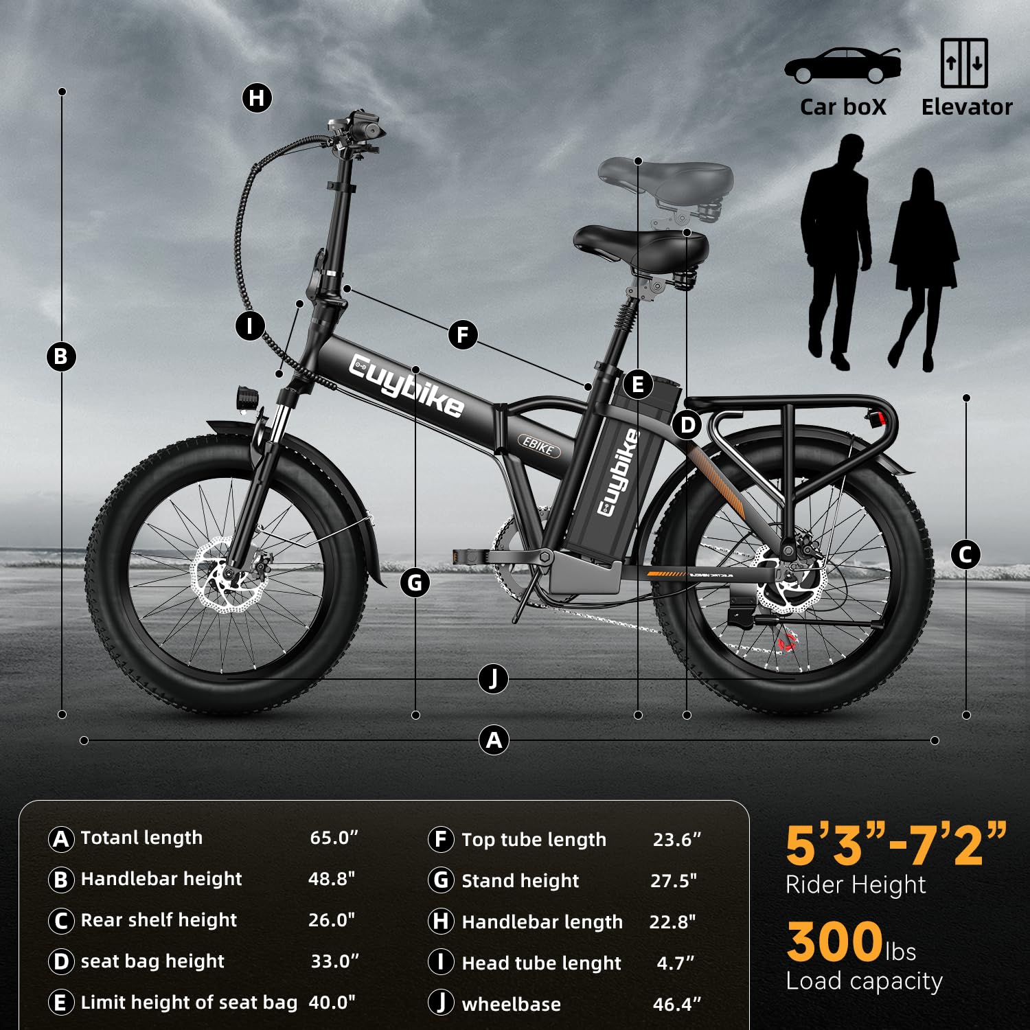 1000W Folding Electric Bike for Adults - 48V 20AH Removable Battery, 30+MPH Speed, 80 Miles Range, 20