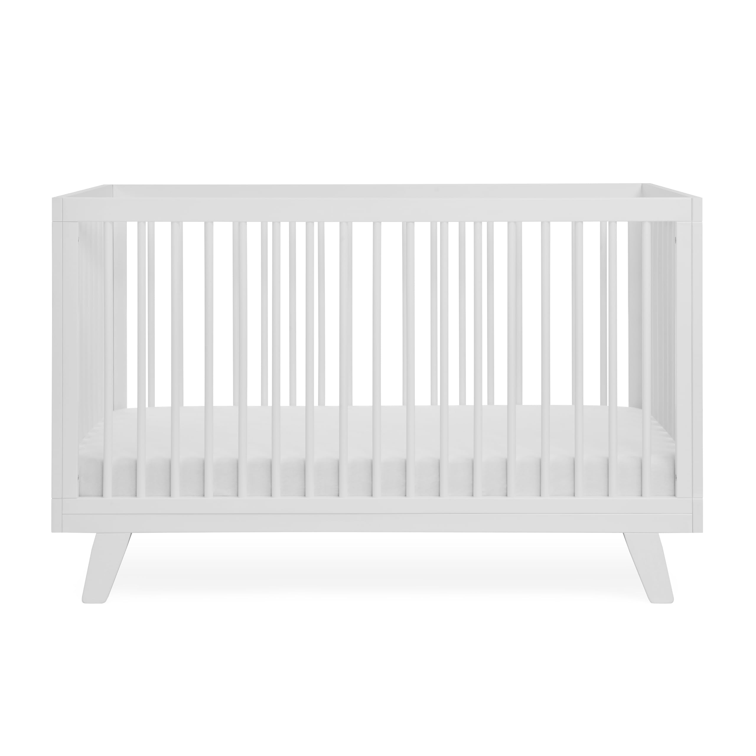 Astin White 3-in-1 Convertible Baby Crib - Transforms to Toddler Bed & Daybed, Fits Standard Full-Size Crib Mattress, 4 Adjustable Heights - Perfect for Nursery, Bedroom Transition & Co-Sleeping