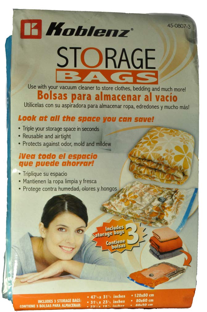 Koblenz Vacuum Storage Bags - Space Saving Bags for Clothes, Blankets & Seasonal Items | Perfect for Travel, Moving & Home Organization