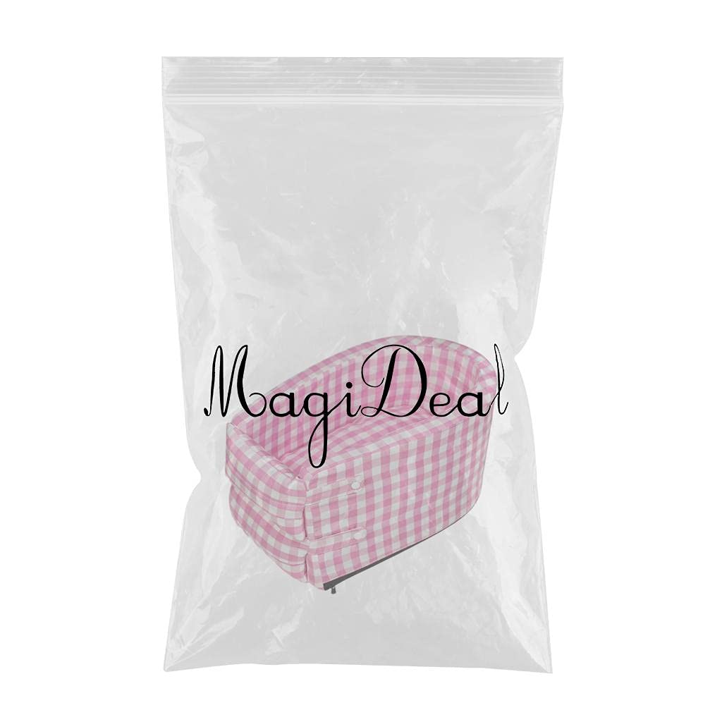 **Enakshi Portable Pet Car Seat - Soft Anti-Slip Cushion for Small Dogs & Cats, Pink Plaid Design | Durable & Washable | Perfect for Travel, Road Trips & Vet Visits | Pet Supplies & Car Accessories**