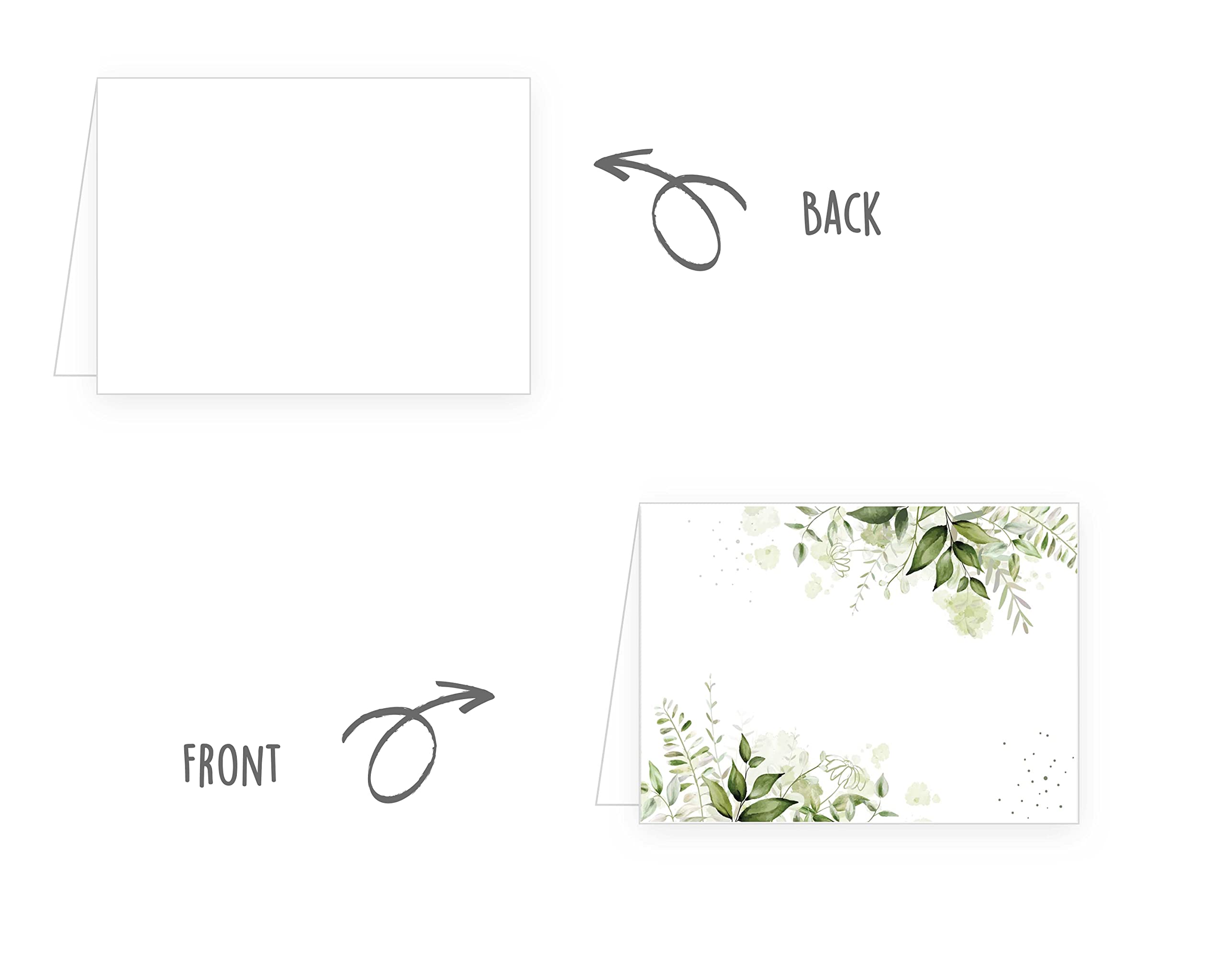 Premium 50-Pack Edition Seidel Place Cards for Weddings, Birthdays, Anniversaries & Events - Elegant Silver & Gold Name Cards, Table Seating Cards - Perfect for Wedding Receptions, Birthday Parties & Formal Celebrations