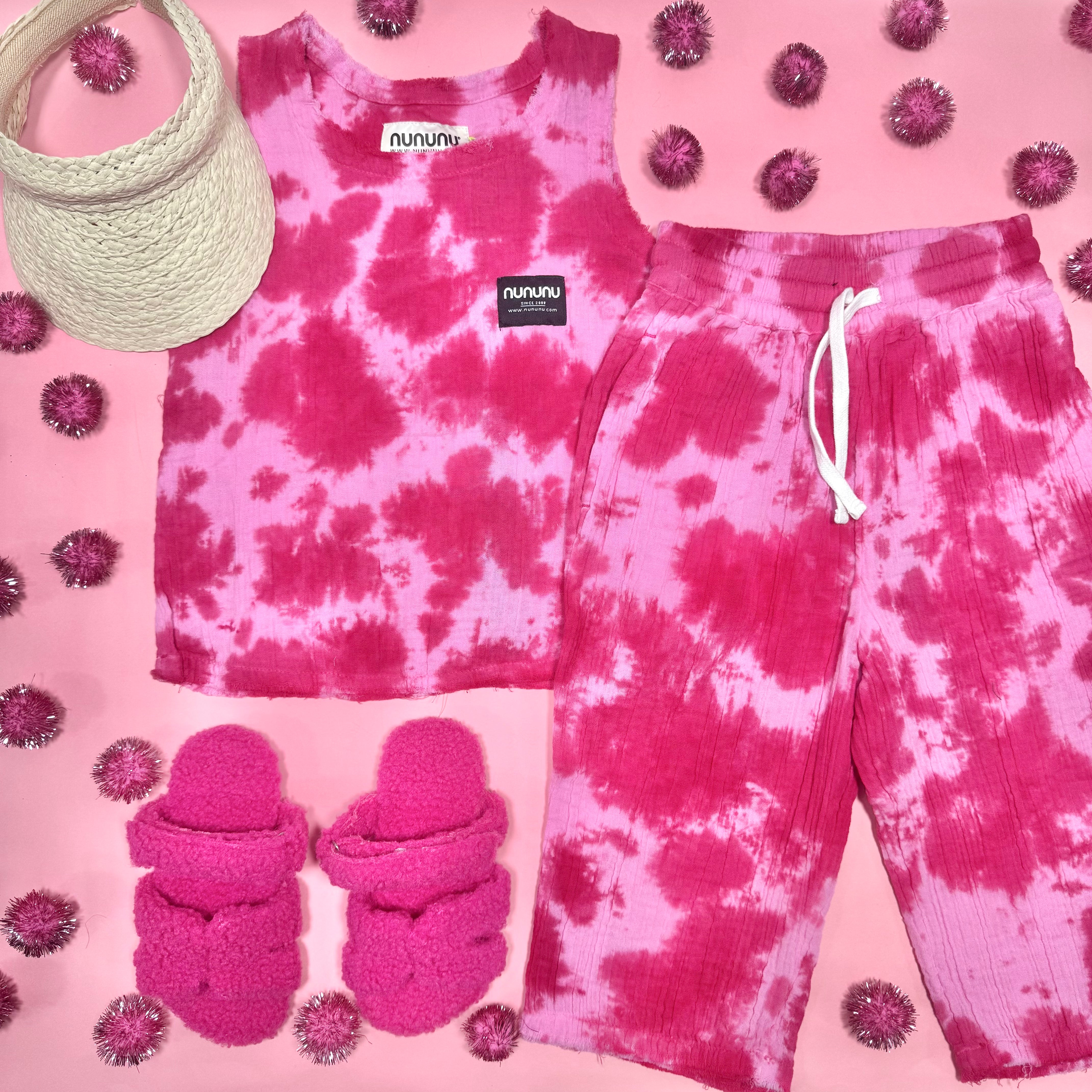 Tie Dye Muslin Vacation Pants for Women - Comfortable & Stylish Beachwear for Summer Travel, Yoga, and Lounging