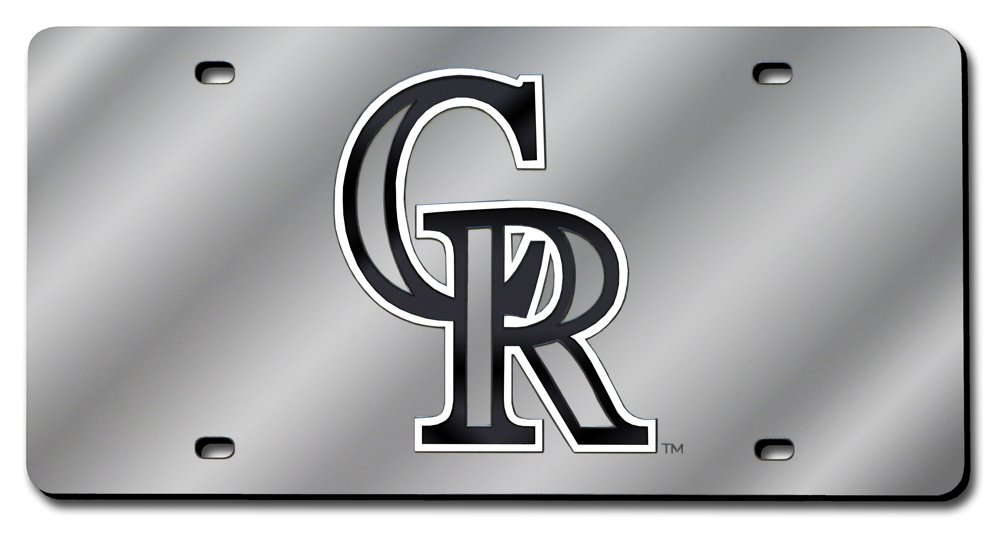Rico Industries MLB Colorado Rockies Laser-Cut Auto Tag (Silver) - Premium Metal Car Emblem for Baseball Fans - Perfect for Vehicles, Keychains & Fan Collections