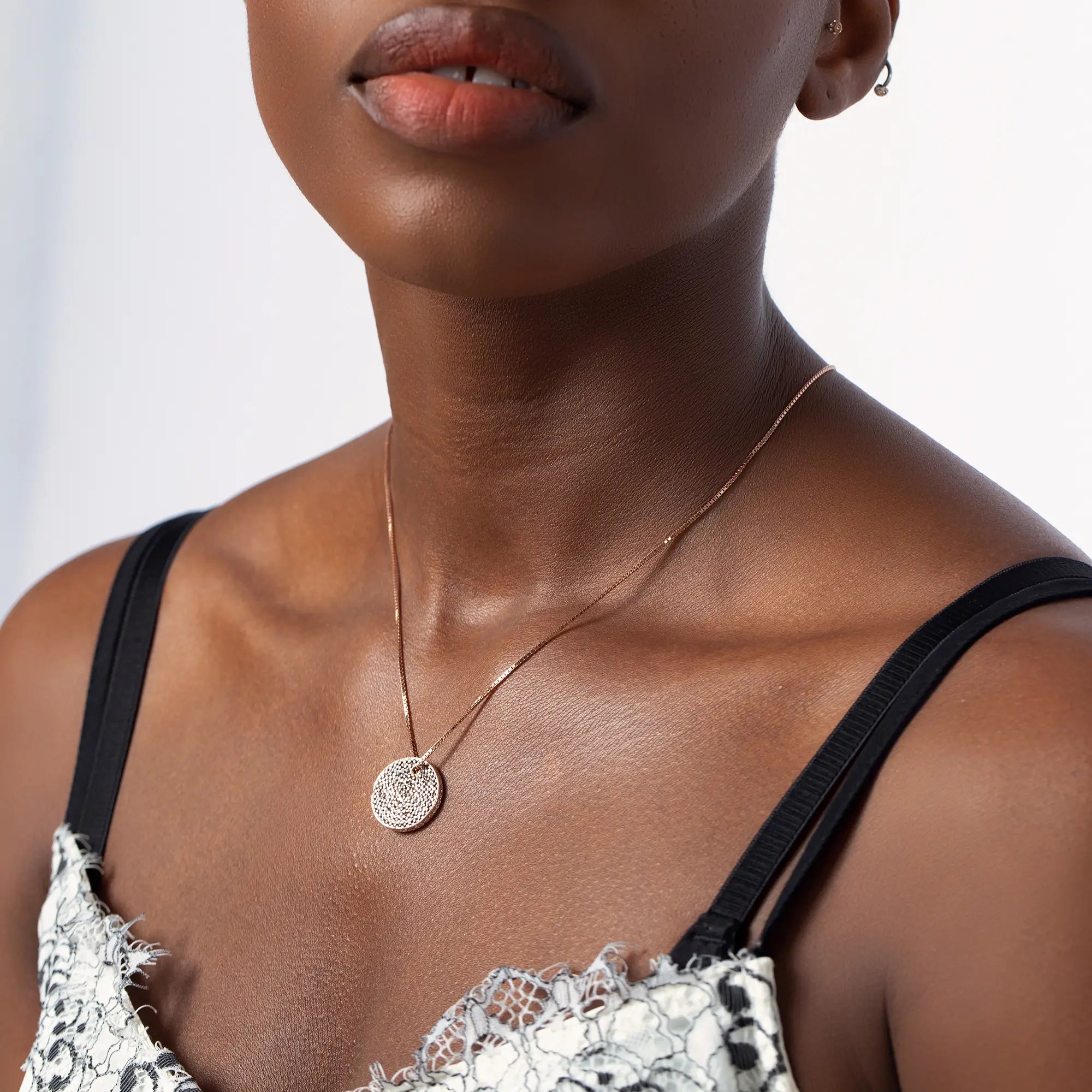 Reversible Rose Gold Necklace for Women - Elegant 18K Gold Plated Pendant Jewelry - Perfect for Parties, Weddings & Everyday Wear