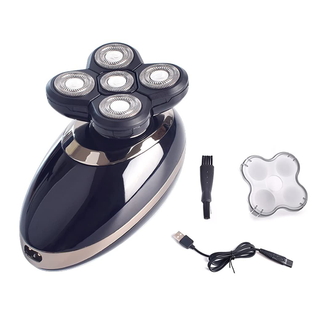 Premium Electric Razor for Men - 5 Blade 4D Floating Head Rechargeable Shaver for Bald Head & Facial Hair - Perfect for Travel, Home & Gym Use - Smooth Shaving Machine & Hair Clipper Trimmer