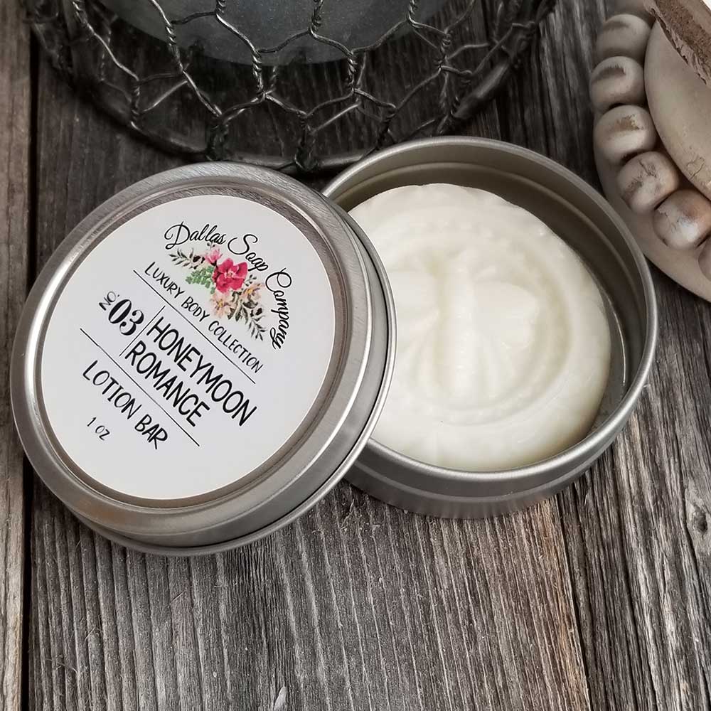 Honeymoon Romance Lotion Bar - Natural Moisturizing Solid Lotion for Dry Skin - Perfect for Couples Massage & Romantic Getaways