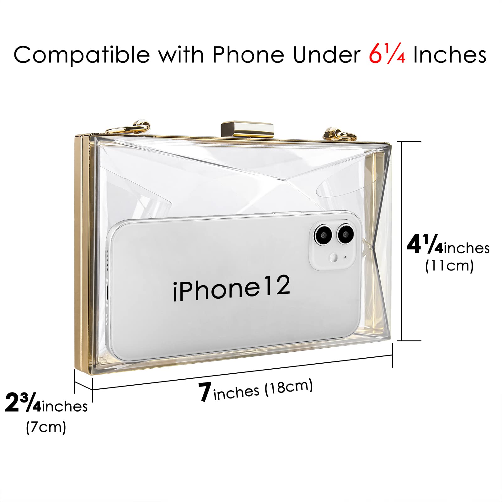Women's Clear Acrylic Clutch Purse - Transparent Rhombus Evening Bag for Party, Wedding & Special Occasions | Crossbody Shoulder Handbag for Women | Perfect for Prom, Bridal Shower & Night Out