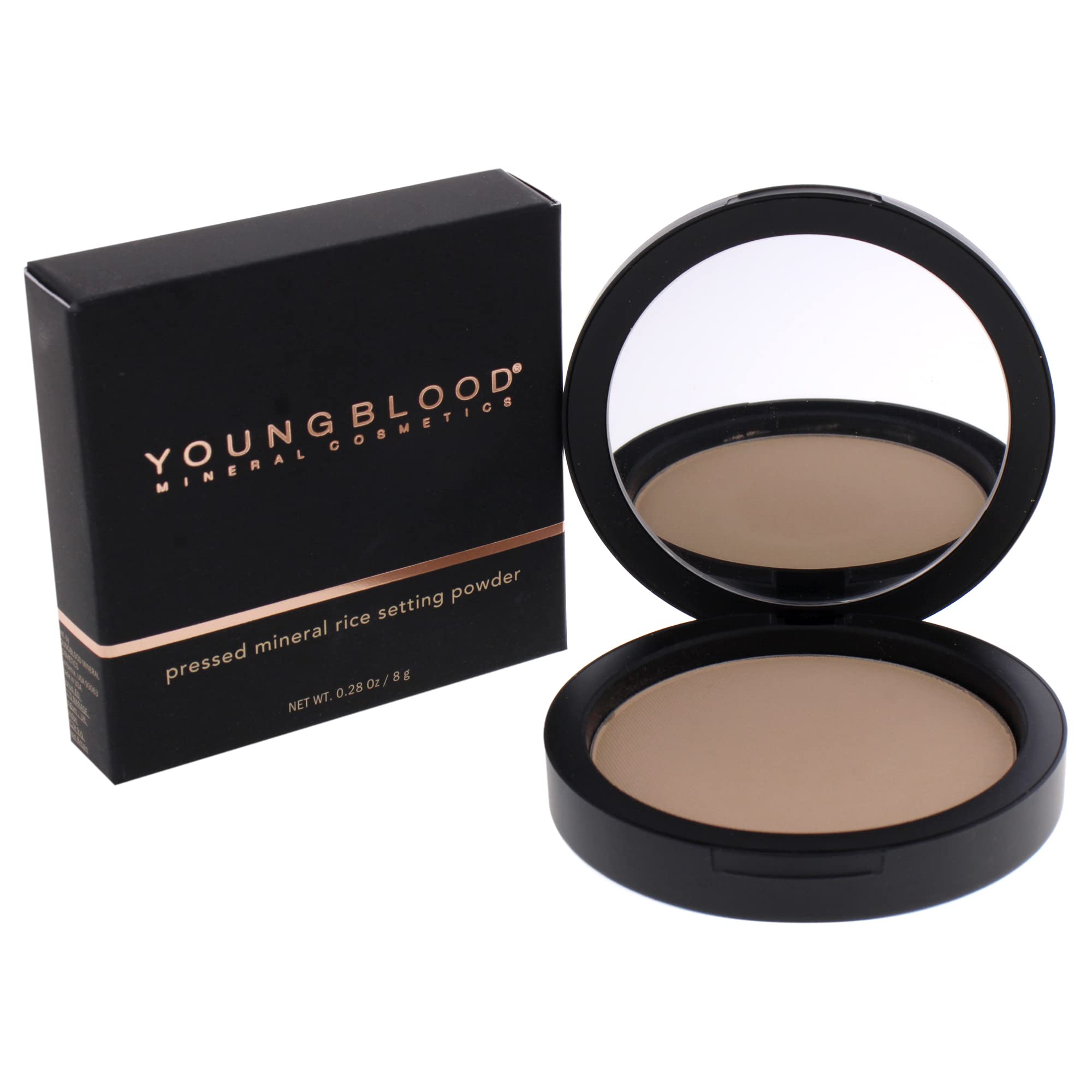 Youngblood Pressed Mineral Rice Powder - Medium 10g | Oil-Control & Matte Finish | Perfect for Daily Makeup & Touch-Ups