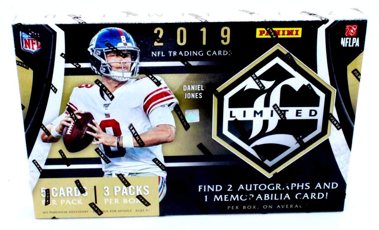 2019 Panini Limited NFL Football Trading Cards Box - 15 Collectible Cards for Sports Fans & Collectors - Perfect for Gifts, Investments, and Fantasy Football Enthusiasts