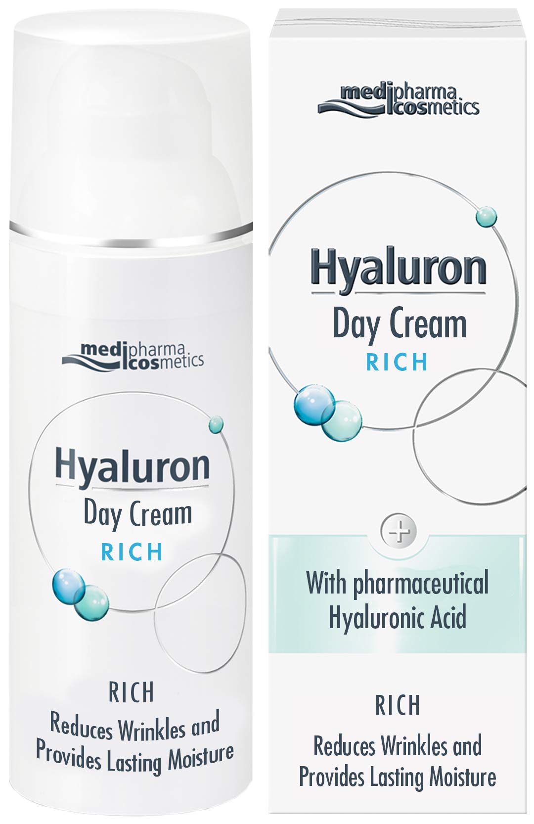 Medipharma Cosmetics Hyaluronic Acid Rich Day Cream - Anti-Wrinkle Moisturizer for Face, Neck & Décolleté - Hydrating Cream for Dry, Sensitive Skin - 50ml | Daily Skincare Routine, Morning Hydration, Anti-Aging Treatment