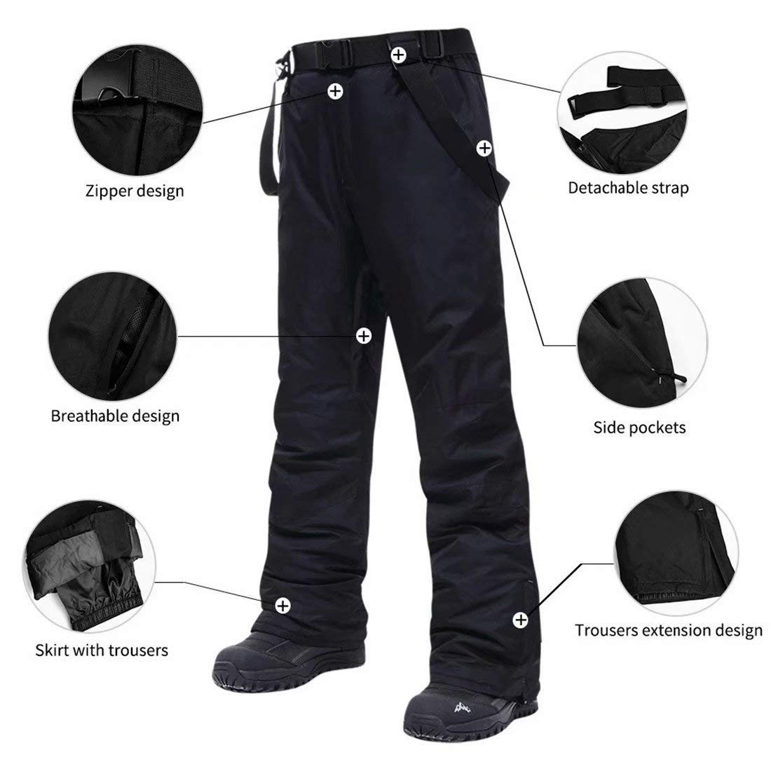 Men's Waterproof Ski & Snowboarding Jacket with Pants Set - Winter Warm Snow Coat & Bibs for Mountain Sports - Perfect for Skiing, Snowboarding & Outdoor Winter Adventures