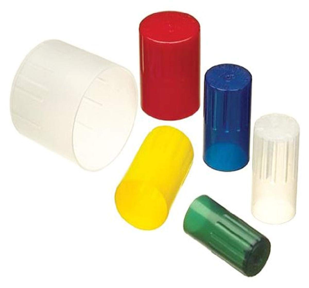 Kimble 73662-16 Kim-Kap Red Polypropylene Autoclavable Tube Closures for 16mm Culture Tubes - Case of 1000 - Lab-Grade Sterile Caps for Microbiology, Cell Culture & Research Labs
