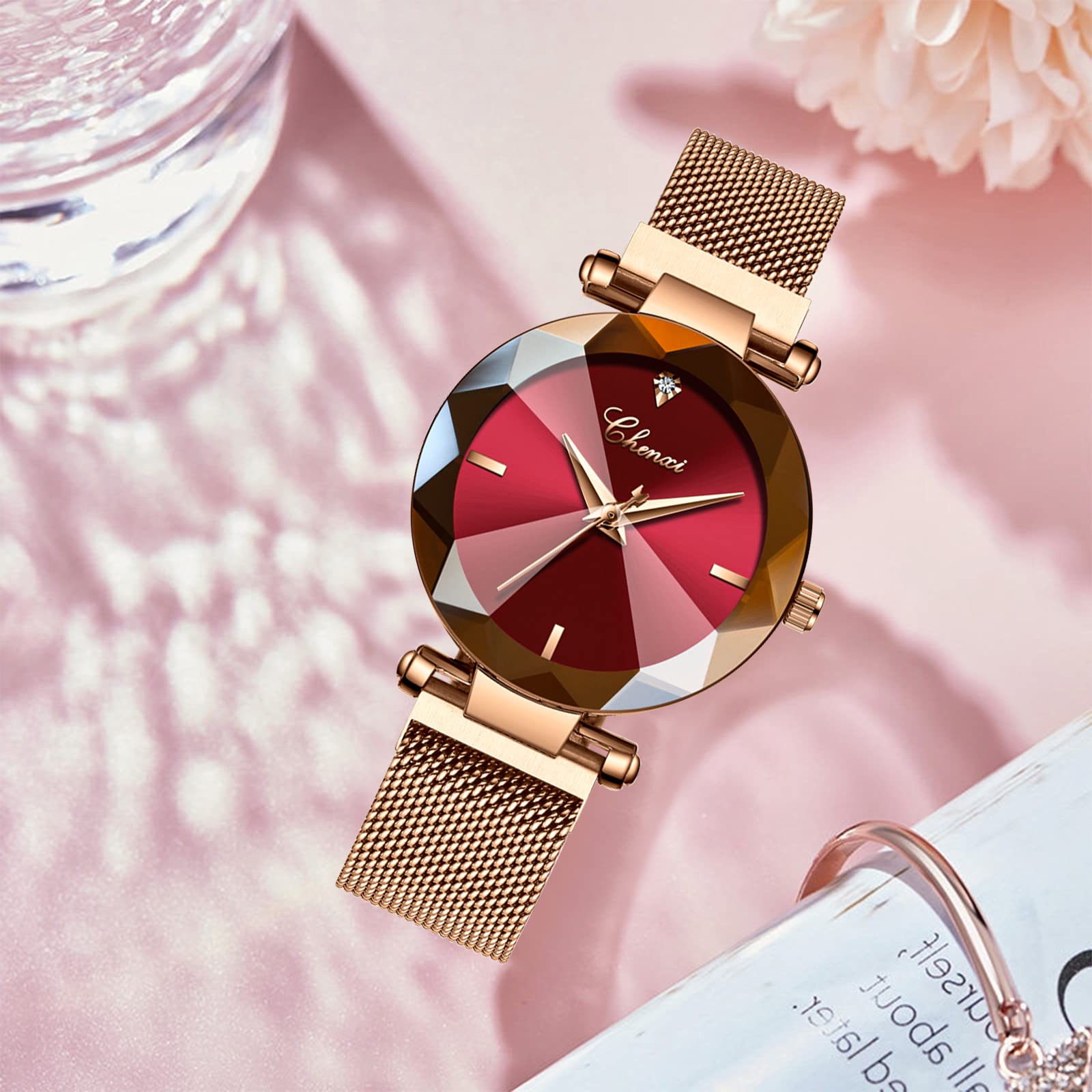 Luxury Women's Watches Analog Quartz Watch with Mesh Bracelet - Waterproof Ladies Wristwatch for Business, Party & Everyday Wear