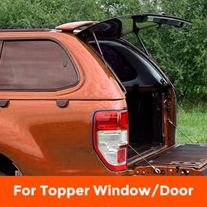 16 Inch Gas Strut 28lb 125N Lift Support Shock Absorber (2 Pack) - Replacement for Camper Shell, Pickup Truck Cap, Hatch, Leer Canopy & Fiberglass Rear Topper Window Back Door - Perfect for Smooth Opening/Closing & Heavy Duty Support