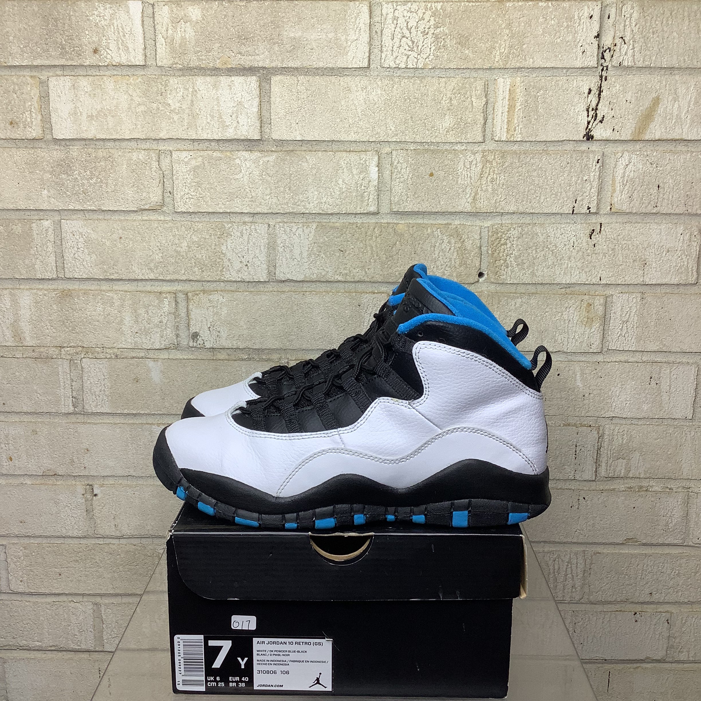 AIR JORDAN 10 POWDER BLUE Retro Basketball Shoes - Men's Size 7Y (310806-106) | Comfortable Cushioning & Classic Style for Casual Wear, Sports & Sneaker Collectors