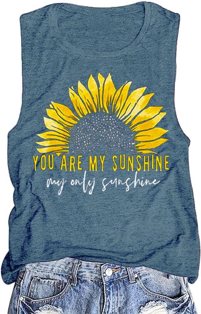 Funny Graphic Printed Women's Workout Tank Tops - Sleeveless Athletic Summer Tees for Gym, Yoga & Vacation | Holiday Gift Idea