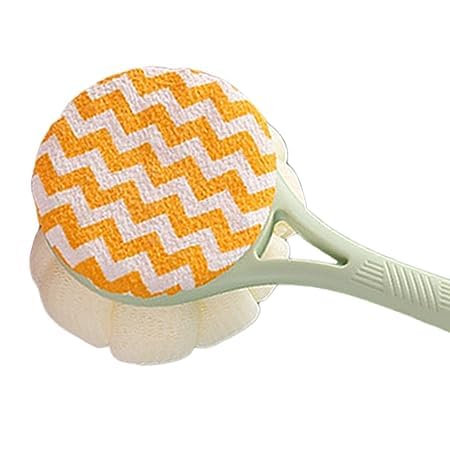 KARTCITY Long Handle Shower Brush with Detachable Head - Exfoliating Body Scrubber for Deep Cleaning, Back Scrubber for Men & Women - Perfect for Bath, Shower and Spa Exfoliation