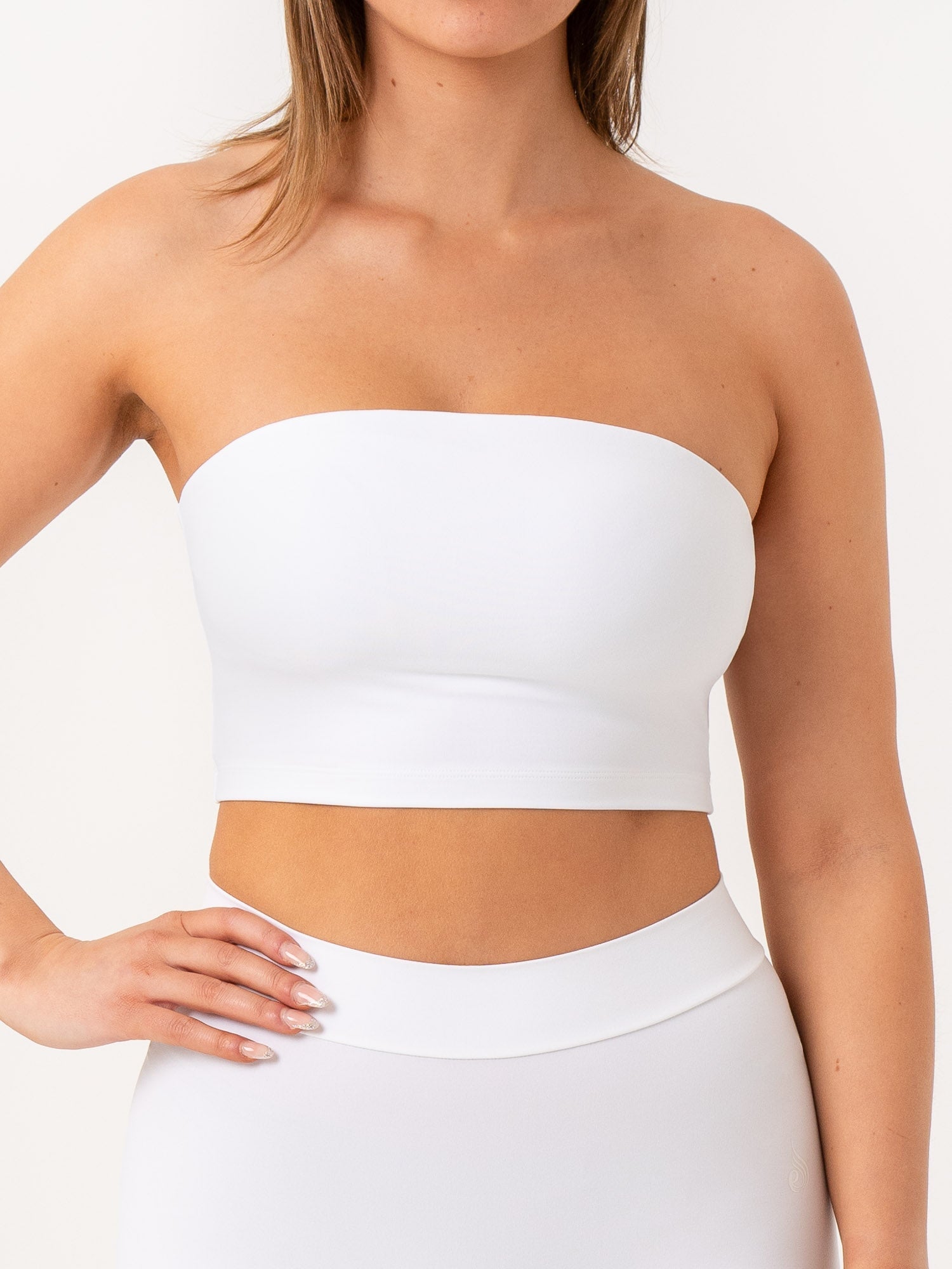 NKD Strapless Tank Bra - Seamless Invisible Push Up Bra for Women, White - Perfect for Weddings, Evening Dresses & Everyday Wear