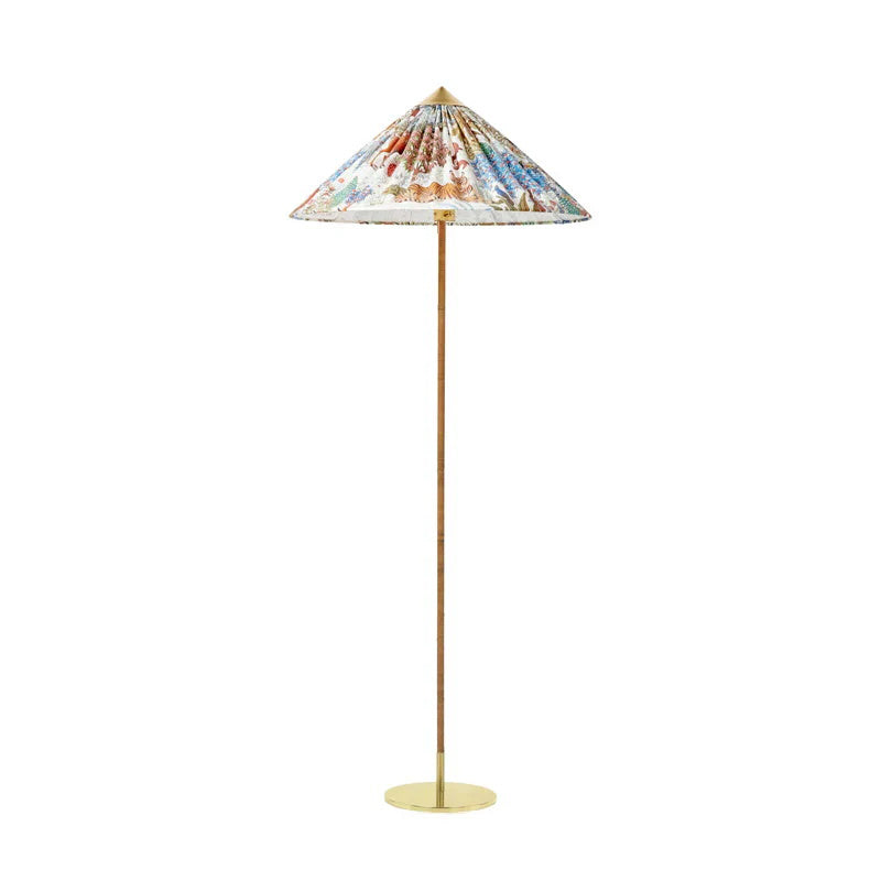 Modern Chinese Hat Floor Lamp - Stylish Rattan Shade for Living Room, Bedroom & Office Decor - Perfect for Cozy Ambiance and Reading Nook Lighting