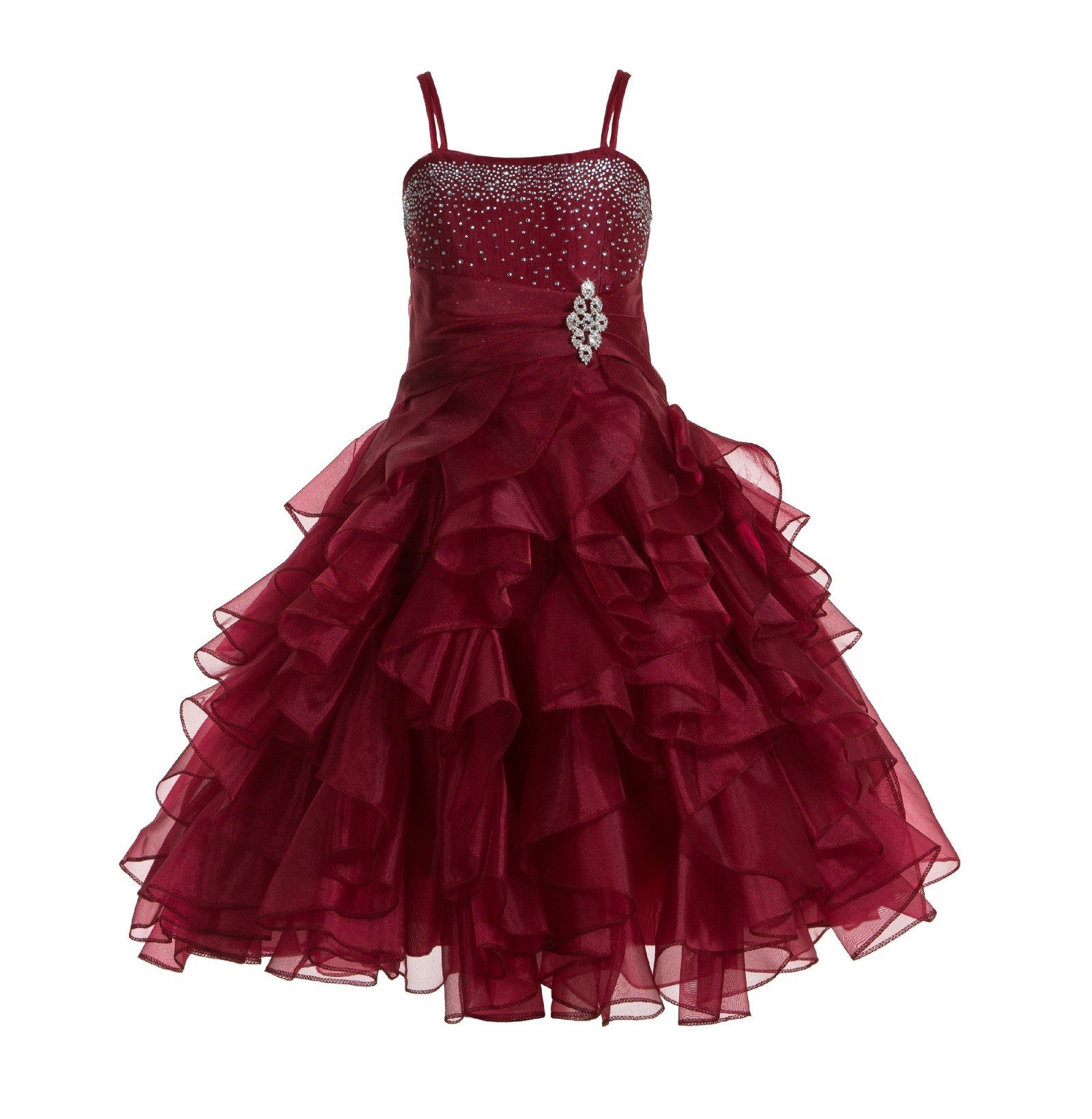 Elegant Organza Flower Girl Dress for Weddings & Pageants - Ball Gown Formal Princess Dress (Style 164S) - Perfect for Bridal Showers, First Communion & Special Occasions