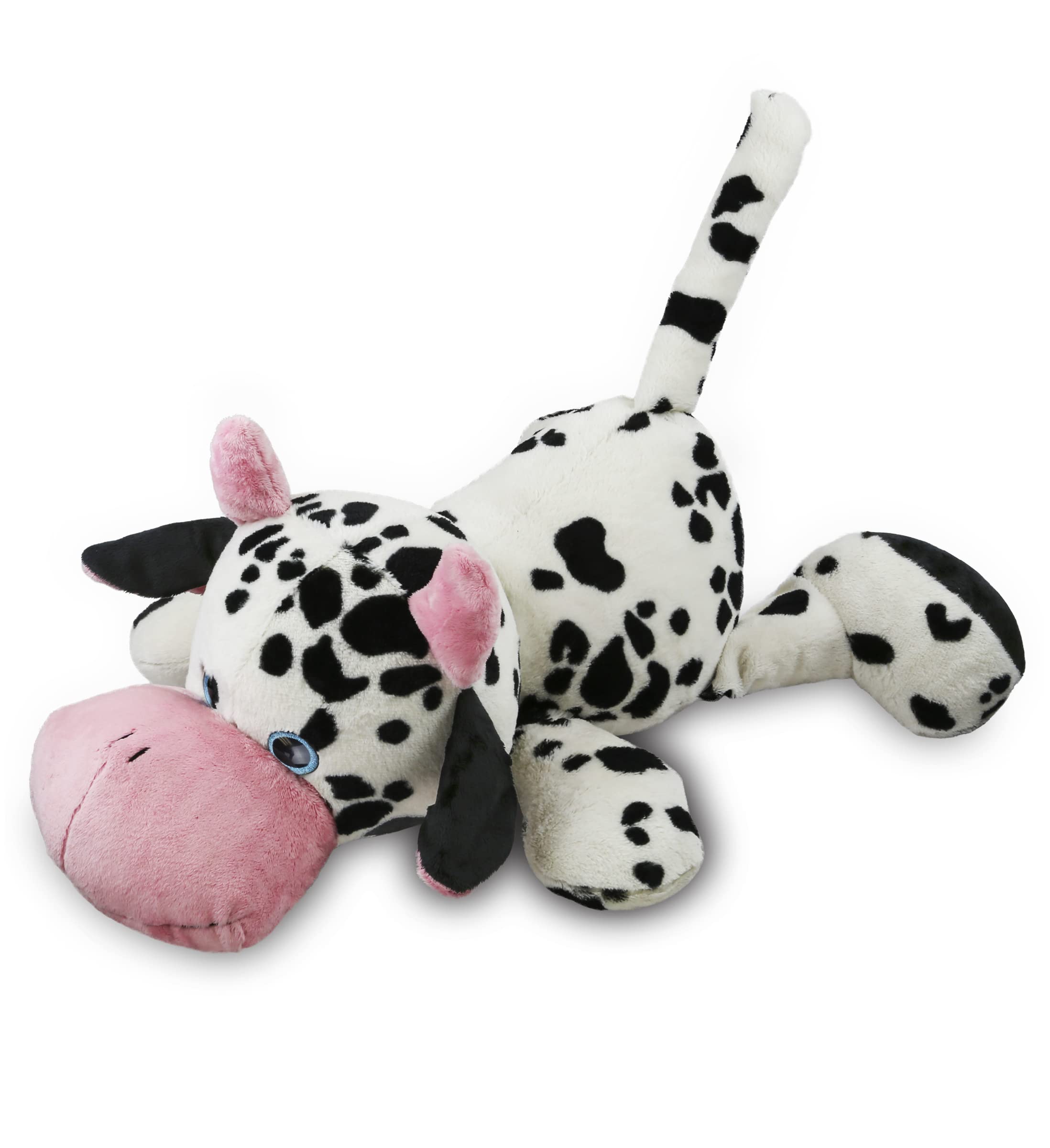 DolliBu Plush Cow Stuffed Animal Pillow - 27 Inch Super Soft Jumbo Hugging Pillow for Kids & Toddlers | Cute & Cozy Nap Buddy, Floor Pillow for Nursery, Bedroom & Playroom | Perfect for Cuddling, Napping & Decor