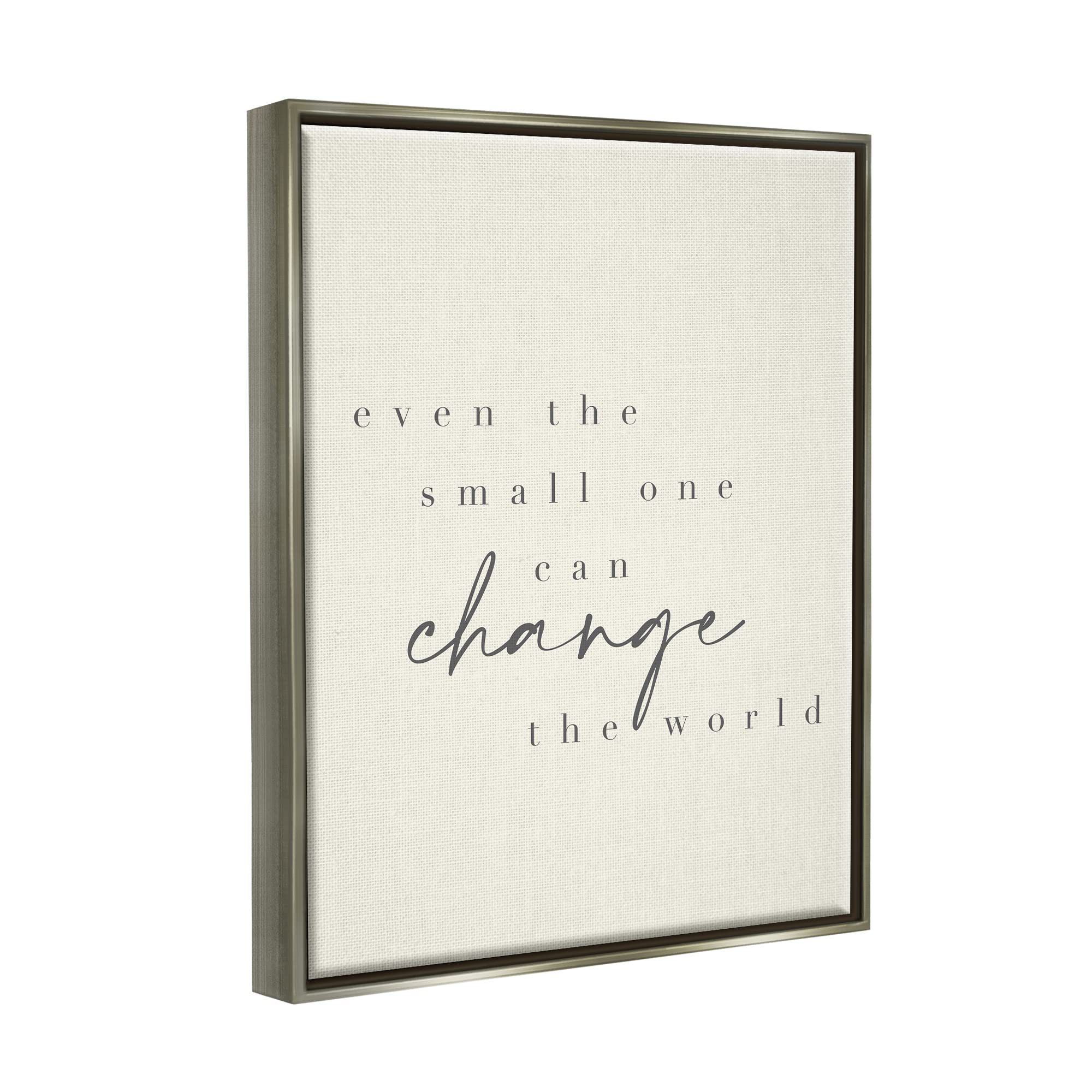 Stupell Industries 'Change The World' Inspirational Framed Wall Art - Motivational Quote by Daphne Polselli | Uplifting Nursery & Kids Room Decor, Perfect Gift for Bedroom, Playroom & Classroom - Ideal for Children's Spaces, Home Decor & Educational Environments