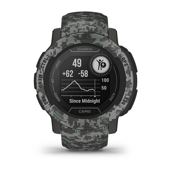 Garmin Instinct 2 Camo Edition - Rugged GPS Smartwatch with Tactical Design for Outdoor Adventures, Hiking & Military Use