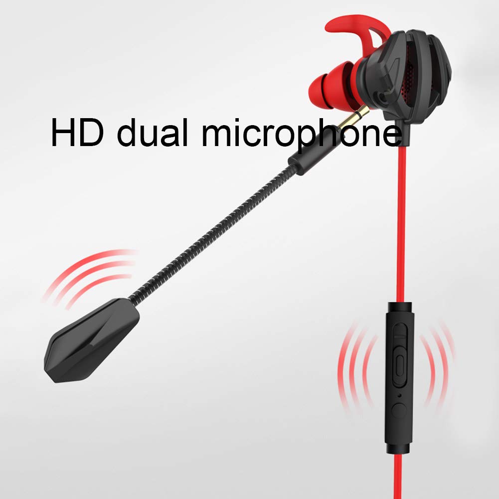 Best Gaming Headset with Dual Mic - Noise Cancelling In-Ear Headphones for PS4, Xbox One, PC, Laptop & Mac (Green) - Perfect for Competitive Gaming & Online Chat