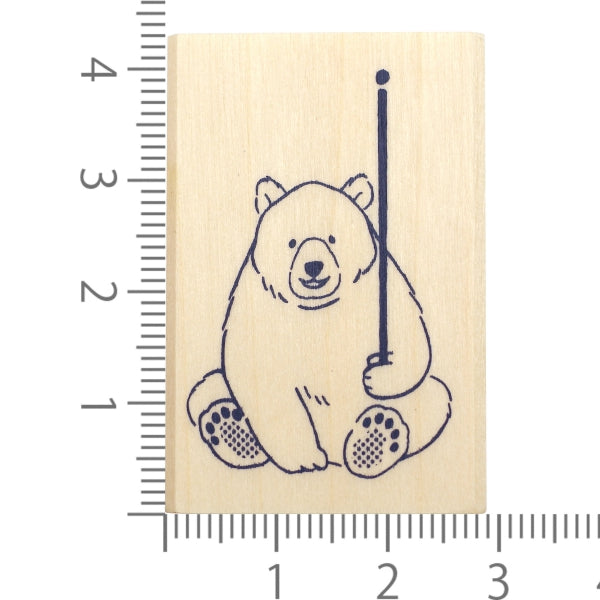 Beverly Companion Rubber Stamp Bear - Handmade Craft Stamp for Scrapbooking, Card Making & DIY Projects - Perfect for Gift Wrapping, Journals & Stationery