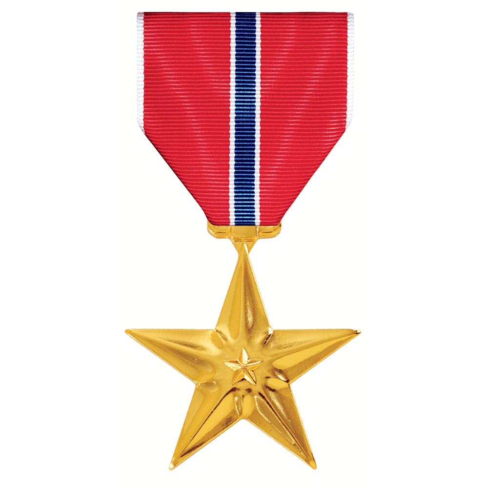 MEDALS OF AMERICA EST. 1976 - Authentic Bronze Star Medal (BSM) with Anodized Finish - Military Awards, Collectibles & Display for Veterans, History Enthusiasts - Perfect for Shadow Boxes, Memorial Displays & Gift Giving