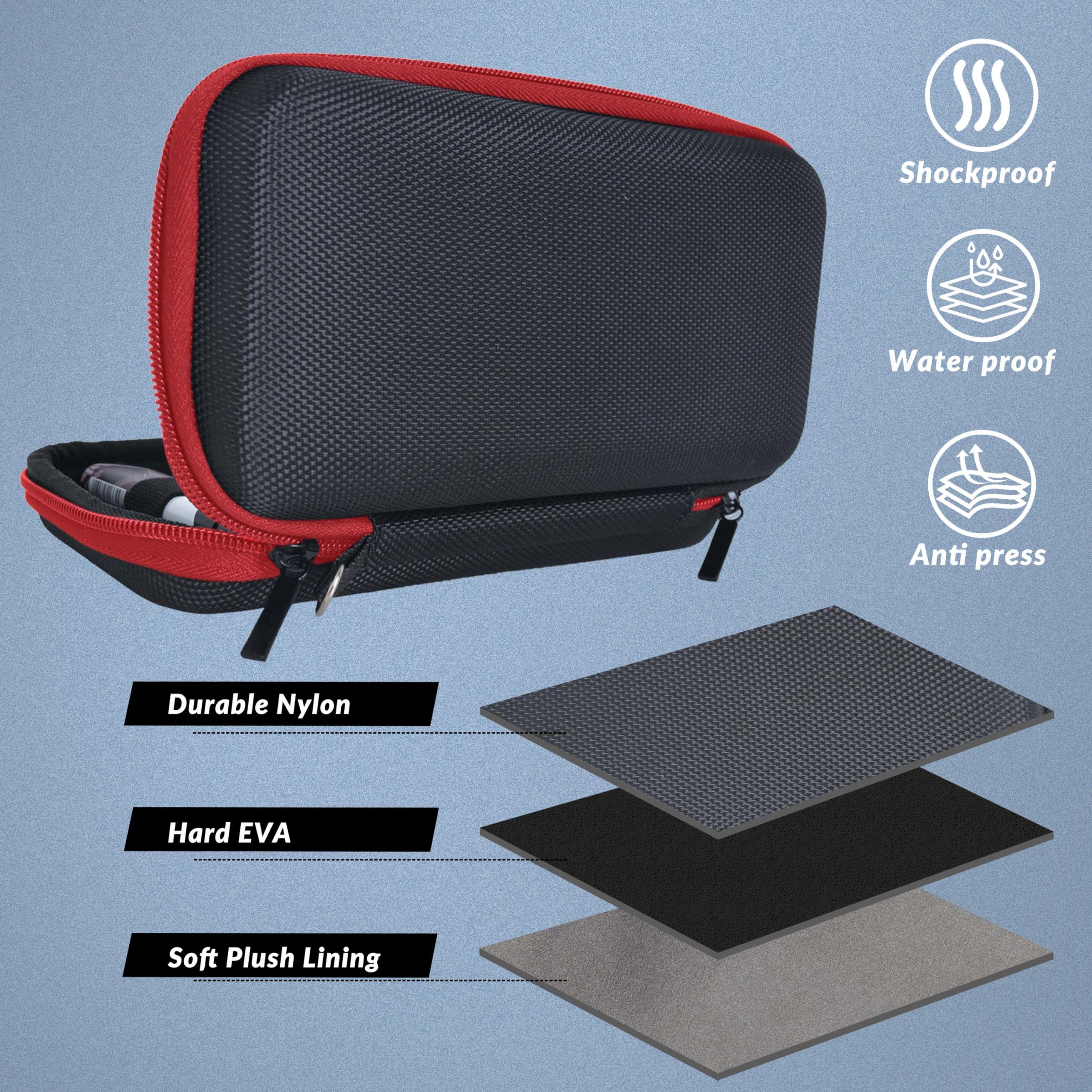 Wolfteeth Smell-Proof Storage Case - Hard EVA Travel Organizer for King Size Vape Tubes, Pens & Accessories | Odor-Resistant & Durable | Perfect for Travel, Hiking & Discreet Storage