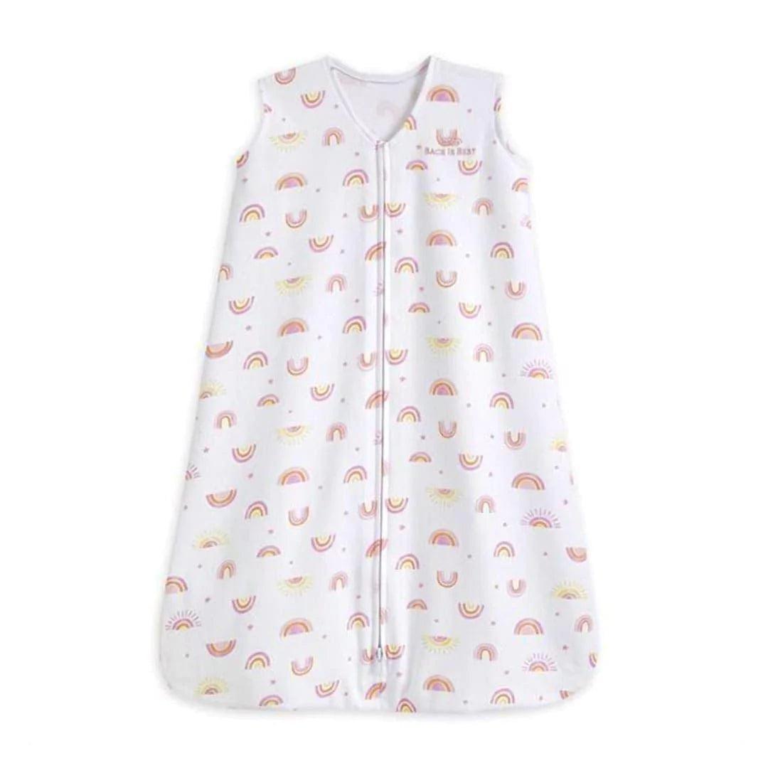 Halo Sleepsack Swaddle - 1.5 TOG Baby Sleeping Bag with Sunshine Rainbows Design | Soft & Safe Infant Swaddle for Newborns to 6 Months | Perfect for Nursery, Daycare & Travel