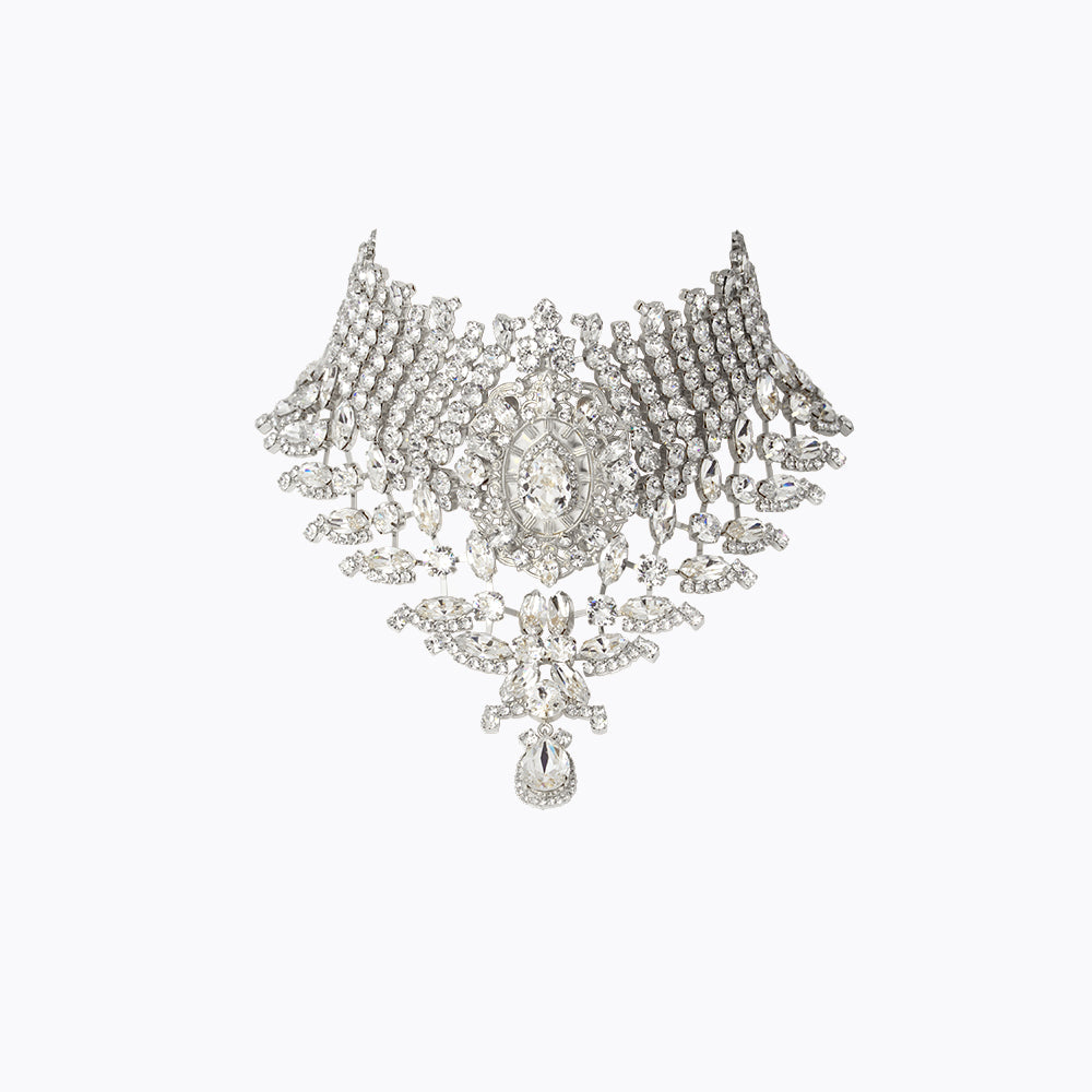 Valentina Crystal Choker Necklace - Elegant Rhinestone Collar for Women | Perfect for Parties, Weddings & Evening Events