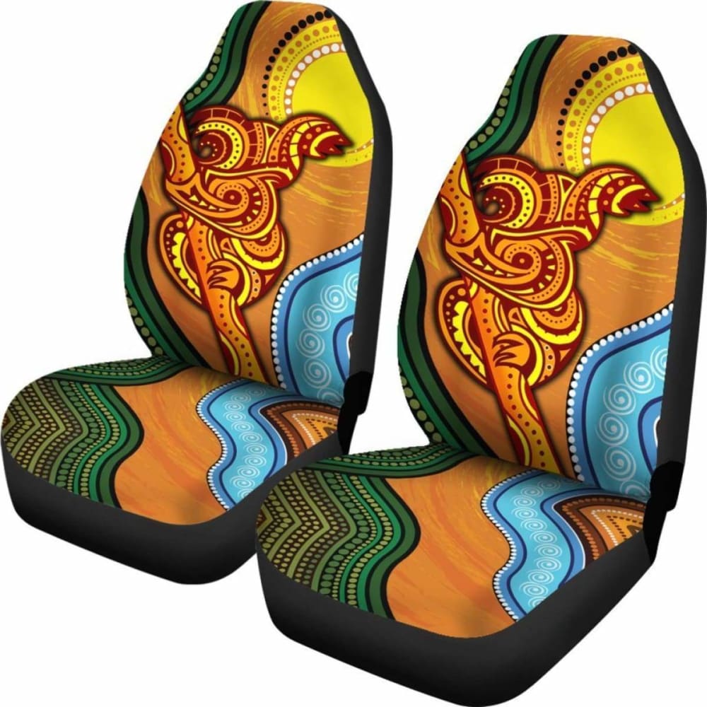 Premium Australian Aboriginal Dot Painting Koala Car Seat Covers - Durable & Stylish Protection for Cars, SUVs & Trucks - Perfect for Road Trips, Daily Commutes & Gift Giving